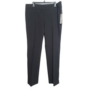 LOFT Marisa Straight Leg Dress Pants Size 14 Black NWT Poly Stretch 30.5" Inseam